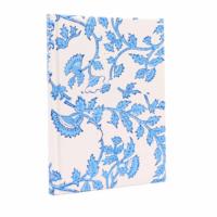 Cotton notebook - pale blue floral