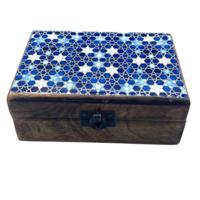 Ceramic Keepsake Box - Blue Stars