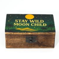 Medium Enamelled Box - Stay Wild Moon Child