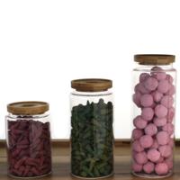 Cottage Bamboo Glass Jar - 15cm