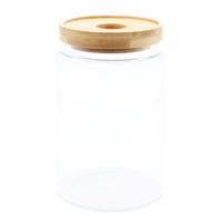 Cottage Bamboo Glass Jar - 15cm