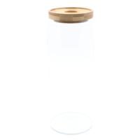 Cottage Bamboo Glass Jar - 20cm