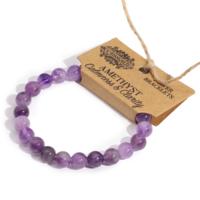 Amethyst bead bracelet - 8mm