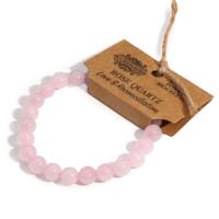 Rose quartz bead bracelet - 8mm