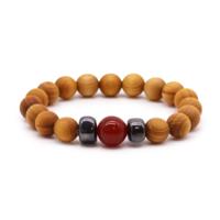 Cedarwood Root Chakra Bangle with Red Jasper
