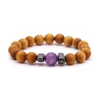 Amethyst Third Eye Bangle - Cedarwood