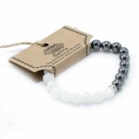 Faceted Gemstone Bracelet - Magnetic Rock Quartz