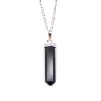 Gemstone Classic Point Pendant - Black Agate