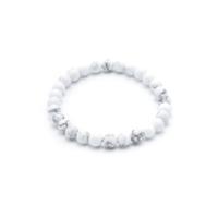 White jasper bead bracelet