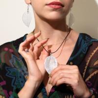 Earrings - Bravery Leaf - Silver