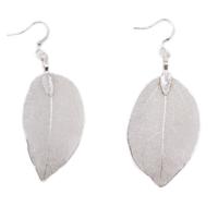 Earrings - Bravery Leaf - Silver