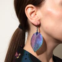 Earrings - Bravery Leaf - Multicoloured