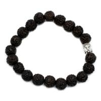 Rudraksha Buddah Bangle Mala - Dark