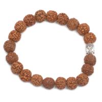 Rudraksha Buddah Bangle Mala - Brown