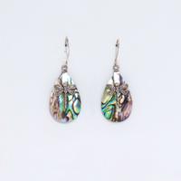 Shell & Silver Earrings - Dragonflies - Abalone