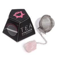 Rose quartz tea strainer