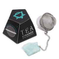 Aquamarine tea strainer