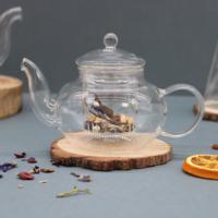 Glass Infuser Teapot - Round Pearl - 400ml