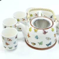 Ceramic Teapot Set with Butterflies