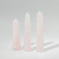 Gemstone Six Face Obelisk Point approx 11cm - Rose Quartz