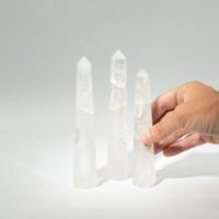 Gemstone Six Face Obelisk Poins approx 17cm - Rock Crystal
