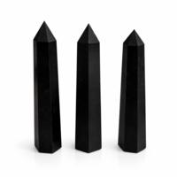 Gemstone Six Face Obelisk Point approx 17cm - Black Tourmaline