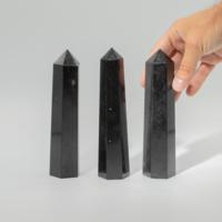 Gemstone Six Face Obelisk Point approx 17cm - Black Tourmaline