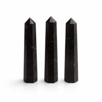 Gemstone Six Face Obelisk Point approx 11cm - Black Tourmaline