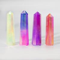 Gemstone Obelisk Point approx 9cm - Aurura Crystal Quartz - Pink & Blue