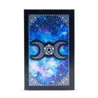 Blue Foil Tarot Card Set - Moon Face - with booklet
