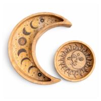 Moon Shaped Round Tray S/2