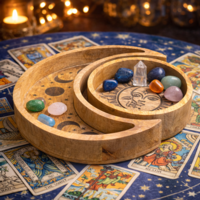 Moon Shaped Round Tray S/2