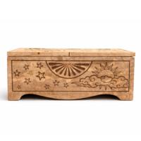 Sun & Moon Carved Sliding Box