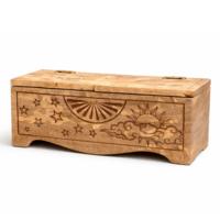 Sun & Moon Carved Sliding Box