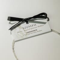 Nymph Labradorite Gemstone Necklace with Real Leaf Butterfly Pendant
