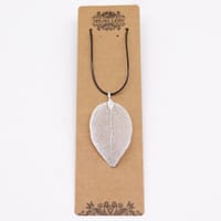 Necklace - Bravery Leaf - Silver