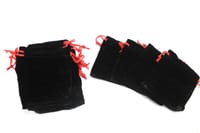 Quality Velvet Pouch - Black 10x12cm