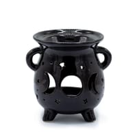 Moon phase cauldron burner - black