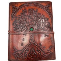 Tree of life leather journal - 20x16cm