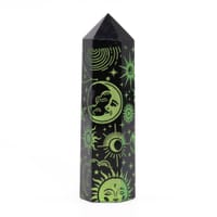 Black obsidian point - 9cm