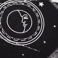Esoteric Fringed Altar Cloth - Moon & Sun Chart