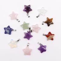 Gemstone Star Pendant - 20mm