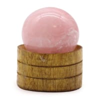 Rose quartz sphere and stand - 40mm