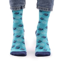 Pentagram and evil eye bamboo socks
