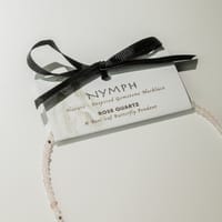 Nymph Rose Quartz Gemstone Necklace with Real Leaf Butterfly Pendant