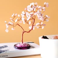 Rose quartz gemstone tree - 100 stones