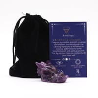 Carved amethyst dragon head