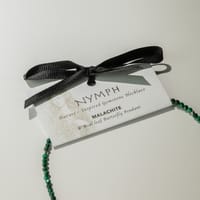 Nymph Malachite Gemstone Necklace with Real Leaf Butterfly Pendant